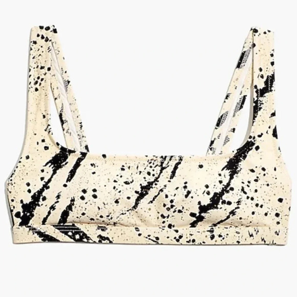 Madewell Second Wave Balconette Bikini Top Swimsuit Speckled Tiger 2XL XXL New! - Picture 4 of 14